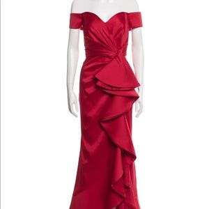 Badgley Mischka Ruby Off the Shoulder Gown NWT